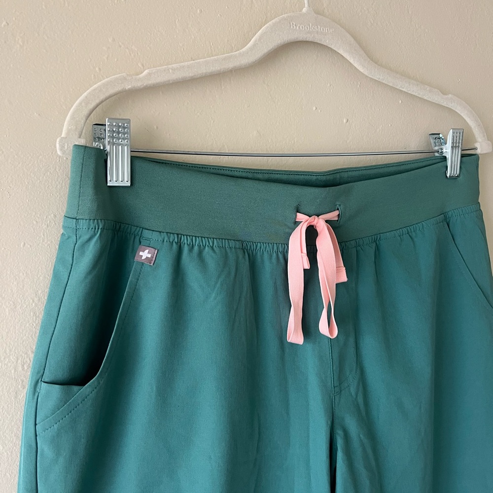 Figs Scrub Pants Jogger Pants with Pink Accent - Picture 2 of 5